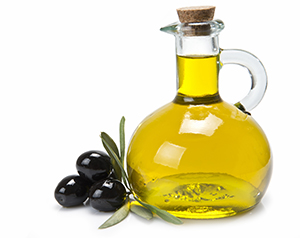 Botella de aceite de oliva.